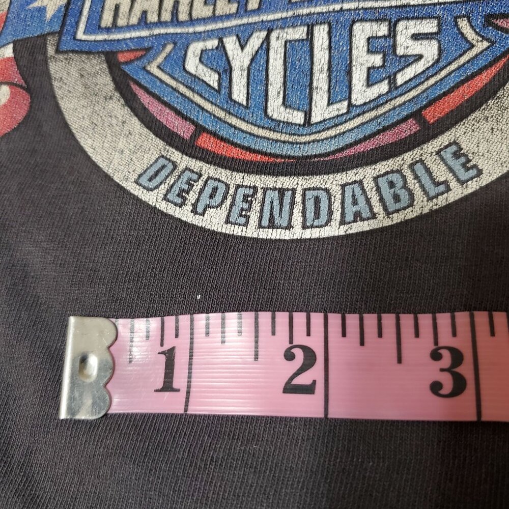 VTG 1995 Harley Davidson Sz L T-Shirt Atlanta Georgia 100% Cotton Faded Black - Picture 9 of 10